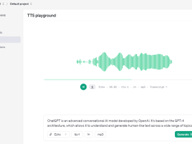 OpenAI文本转语音TTS已集成到Playground, 无需单独调用API